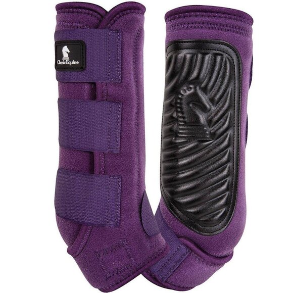 Classic Equine Classic Fit Protective Boot Hind CF200 Eggplant Large - Picture 1 of 5